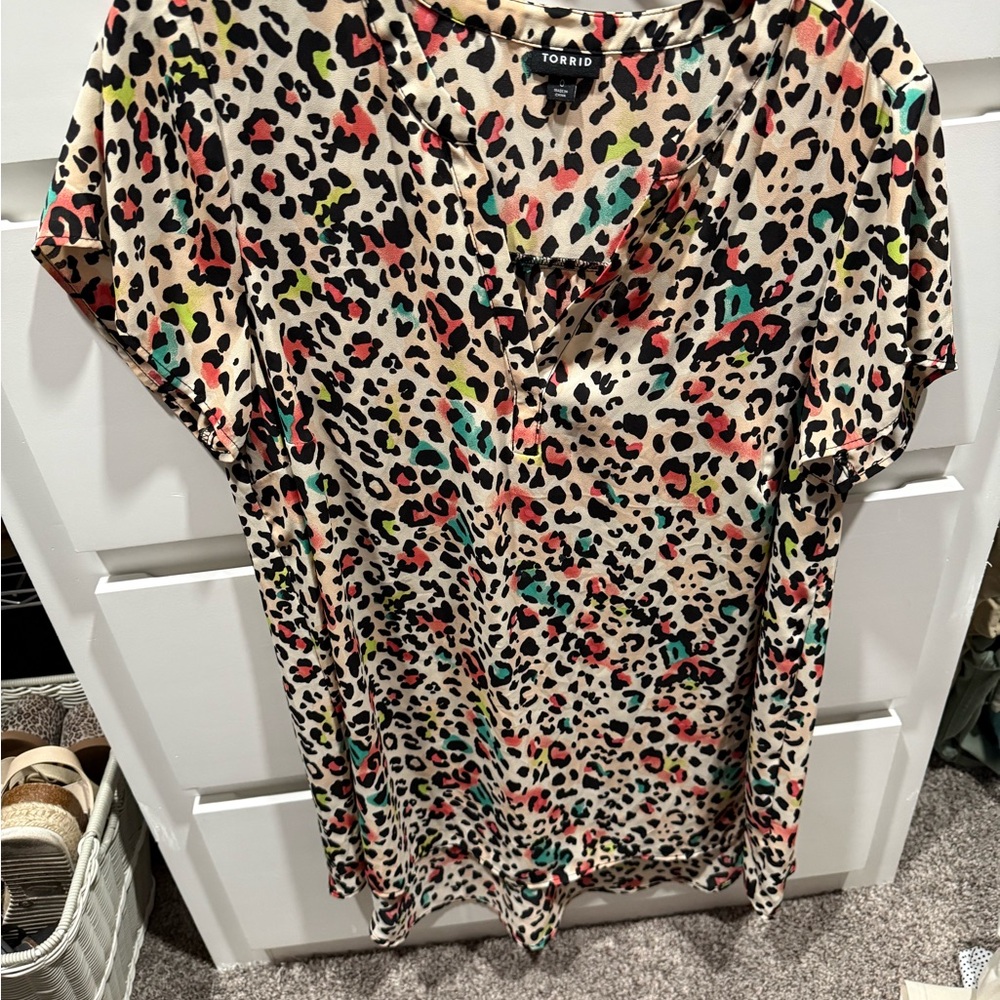 Torrid Multicolor Animal Print Top